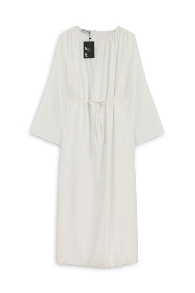 praye Loose Cut Cotton Dress Ecru