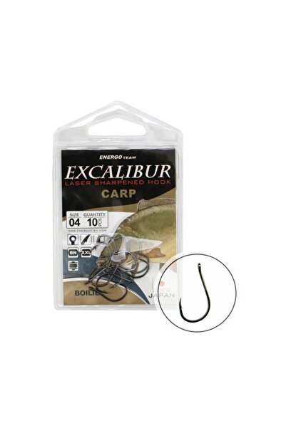 Excalibur Cârlige pentru boilies crap, Bn, Nr.1, 8 buc.