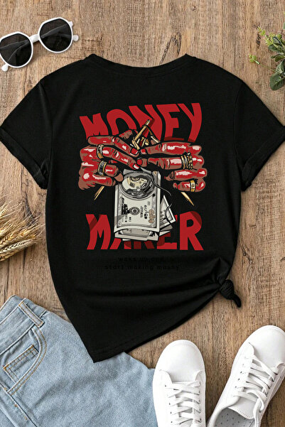 Spoyi Money Maker dizajnirao 100% pamučnu polu-oversize crnu majicu