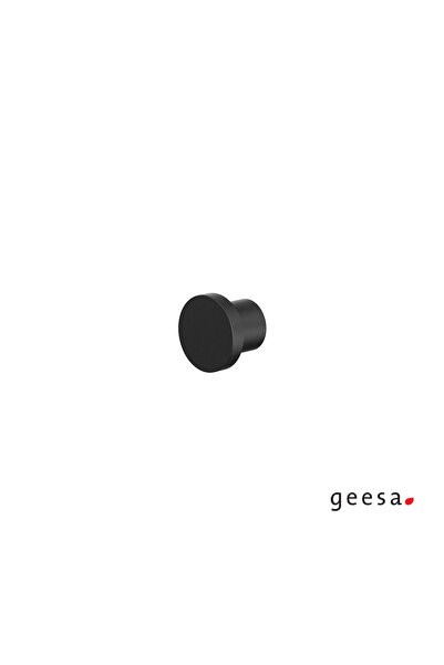 Geesa Opal Άγκιστρο Μπάνιου Μονό με Βίδες Φ2,5εκ Black Matt