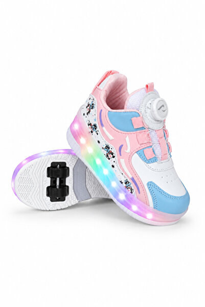 ROCKY SPORT Patenli Ortopedik Çocuk Spor Işıklı 4 Tekerlekli Ayakkabı Sneaker...