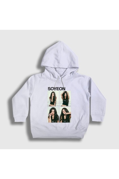 Presmono Unisex Kids White Soyeon Feel K-Pop g I-Dle Hooded Sweatshirt 614170Tt