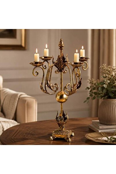 SPR Classic Copper Iron Candlestick شمعدان حديد كلاسيك نحاسي