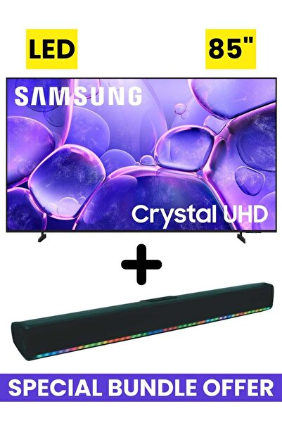 Samsung 85 Inch Crystal UHD U8000F 4K Smart TV (2025) + 2.0 Channel Portable ...