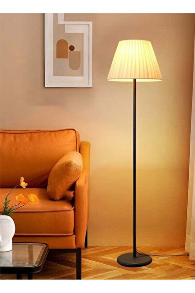 WALALLA Black Pole Floor Lamp Simple Design Tall Lamp with Shade Standing Lam...