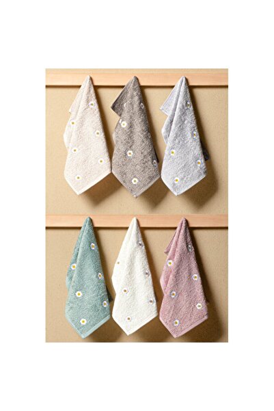 Empressco Soft and Stylish Set of 6 Cotton Bamboo Kitchen and Hand Towels