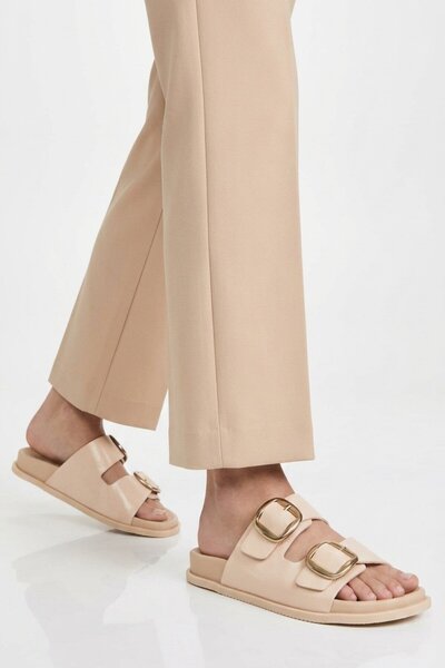Aspor Beige Women's Flat Slippers