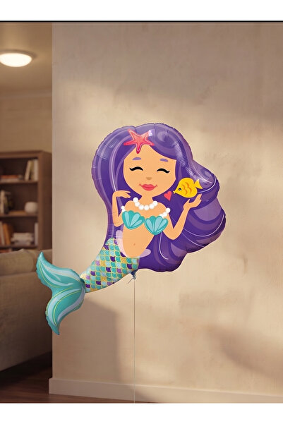 Partifest Mermaid Themed Foil Balloon Set - Balloon with Mermaid Figure