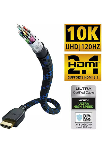 İnakustik HDMI 2.1 Υπέρ-υψηλής Ταχύτητας 48Gbps 4K 120Hz HDR VRR Καλώδιο HDMI...