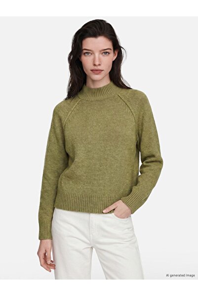 LC Waikiki Lcw Comfort Green High Neck Women's Knitwear Sweater