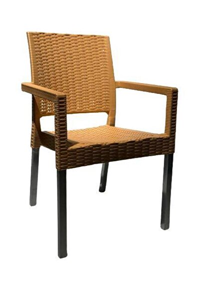 OEMS Rattan Rian Chair Aluminum Legs - Honey Rattan Rian Chair