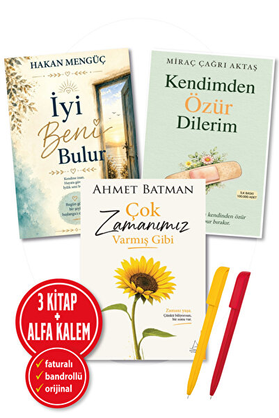 Destek Yayınları Alfa Kalem+İyi Beni Bulur+Kendimden Özür+Çok Zamanımız Varmı...