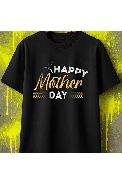 BASEPULSE تي شيرت رجالي بطبعة عيد الأم، أسود، بياقة دائرية، هدايا مميزة، ملاب...