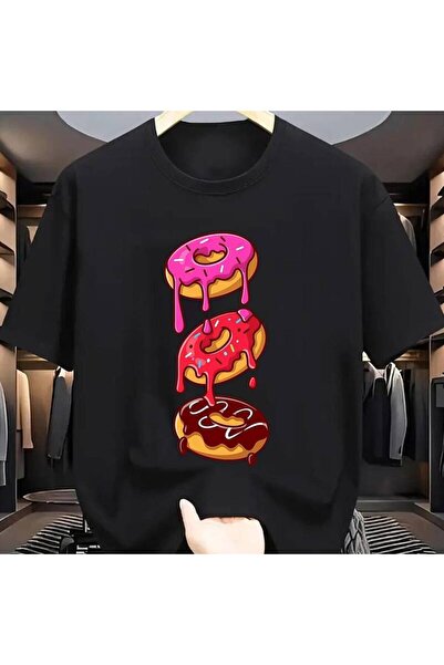 212Wear Colorful Frosting Donut Print Short Sleeve, Sweet and Cute Style, Tim...