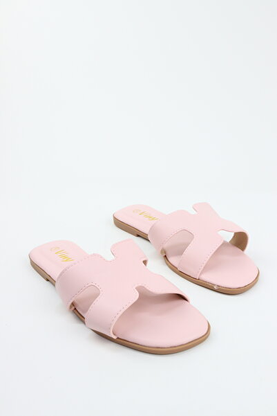 VİNY Women's Flat Sandals Open Toe Slip-On Slippers, Casual Lightweight Summe...