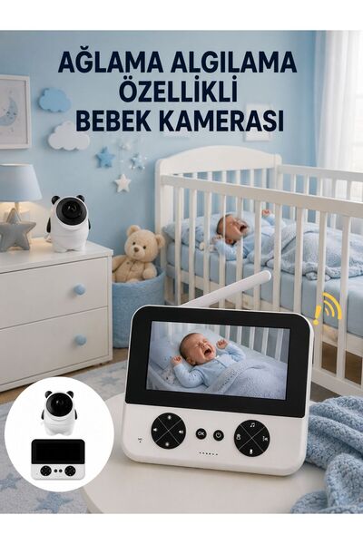 Gece Görüşlü Güvenli Bebek Monitörü 720P HD Görüntü Yeni Nesil - Lisinya
