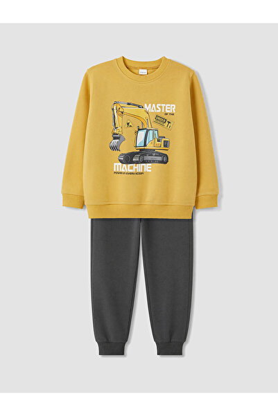 LC Waikiki Lcw Kids Yellow Printed Boys' Set