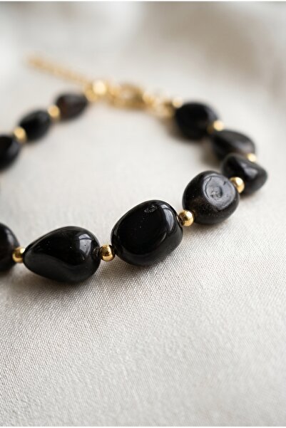 Mijja Genuine Natural Stone Women's Bracelet, Tarnish Resistant, Lacquer Coat...