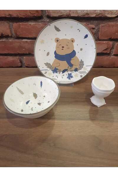 Keramika Mama Set 3 Pieces with Patterned Digital Print and Bear Design