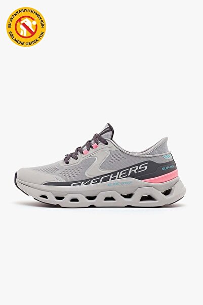 SKECHERS Women's Glide Step Slip Ins Shoes 150510 Gypk Grey/Pink Juststep