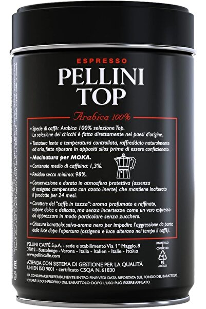 PELLİNİ قهوة عربية مطحونة 100% (6 × 250 جرام)