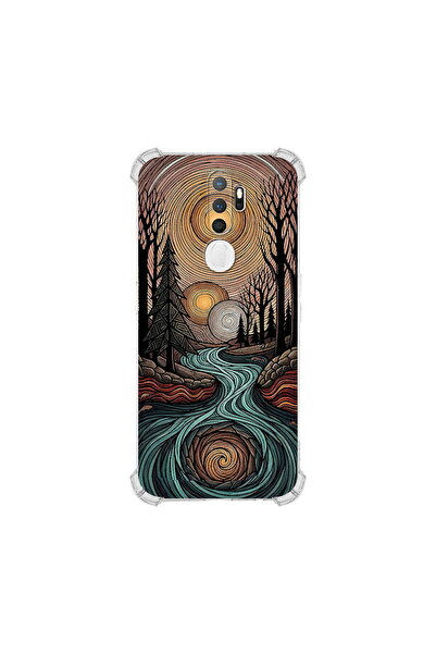 PrintiFy Oppo A92020 ile Uyumlu Simya Serisi Girdaplar Tasarımlı Uv Baskılı K...