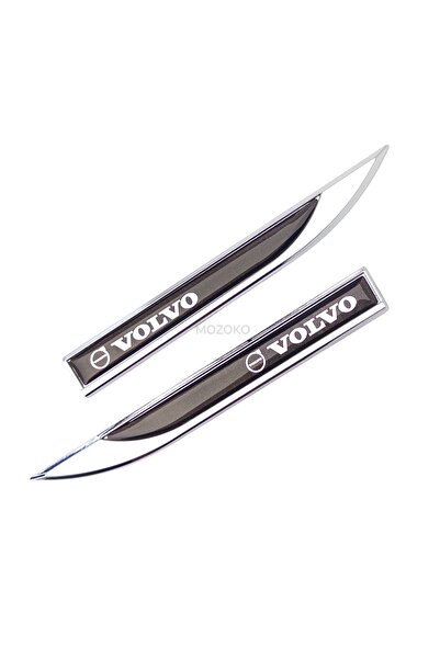 MOZOKO Yüksek Kaliteli Volvo Uyumlu Logolu 3D Metal Krom Çamurluk Üstü Yan Am...