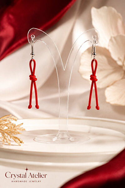 Crystal Atelier Red String Earrings