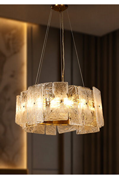 Grecia Kabiz 3 Color Led Lighting Chandelier, Modern Crown-Shaped Casing
