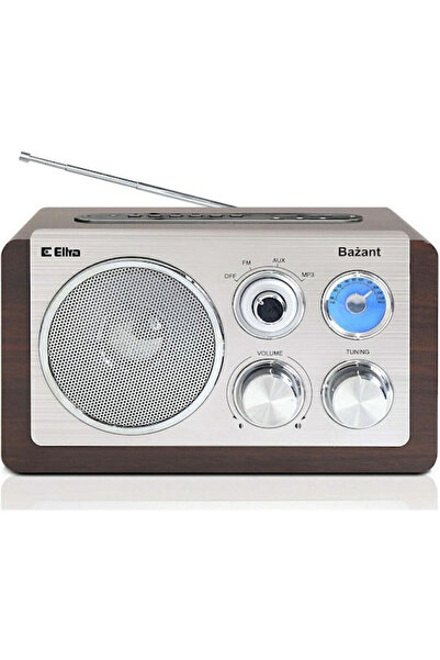 ELTRA Radio electric de masă Bazant cu USB, maro