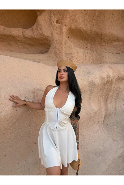 kırmızı butiks White Swan Corset Dress