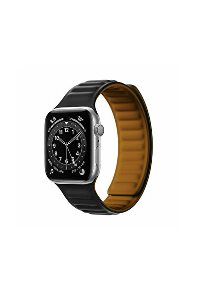 Hurtel Curea magnetică din oțel inoxidabil negru (Apple Watch Seria 6, 5, 4, ...