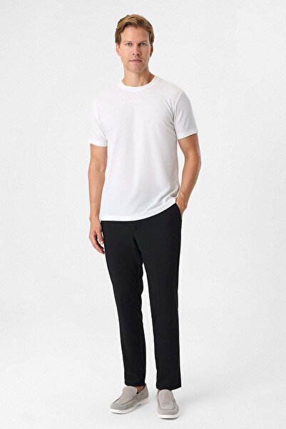 Back And Bond White Regular Fit Crew Neck T-Shirt