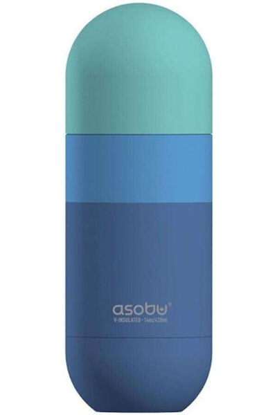 Asobu Termos din oțel inoxidabil 420ml ALBASTRU PASTEL Cod: 04365