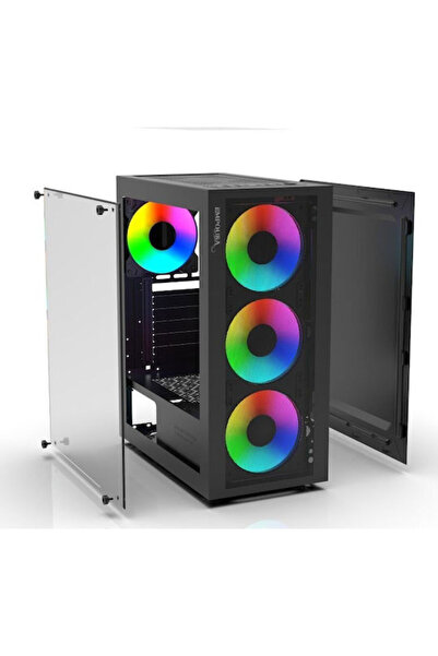 Inca EMG-15XN Carcasă PC Gaming Midi Tower cu Fereastră Laterală și Iluminare...