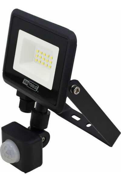 AwTools Proiector LED Impermeabil 10W Alb Rece 6000K cu Senzor de Mișcare IP4...