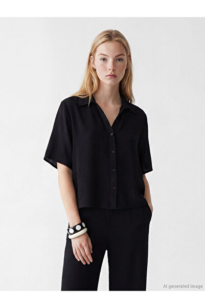 LC Waikiki Short Sleeve Textured Women's Shirt