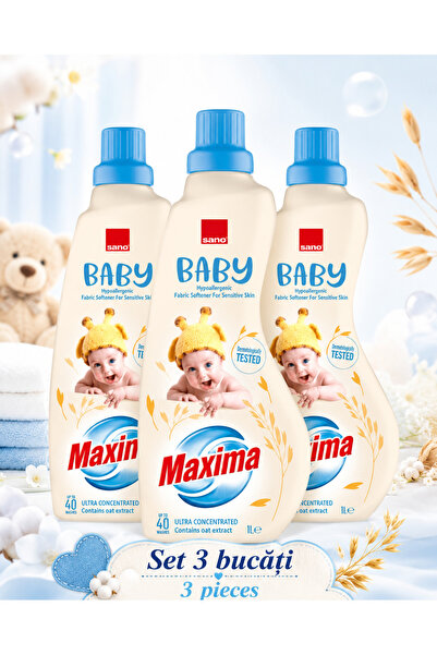 Sano Set 3 x Maxima Baby Balsam de rufe, 1 L, 1 L fiecare