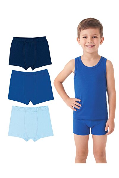 Mimosso Erkek Çocuk Organik Pamuklu 3'lü Boxer