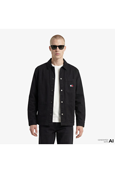 Tommy Hilfiger SİYAH LOGOLU ERKEK GÖMLEK