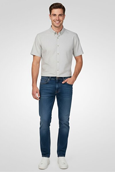 Max Crown Men Performance Fit Short Sleeve Allover Print Casual Shirt, Multic...