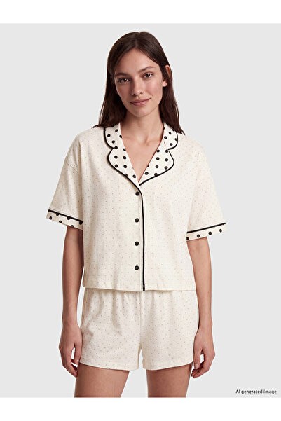 LC Waikiki Timeless Clothing & Timeless Choices Shirt Roba Collar Polka Dot W...