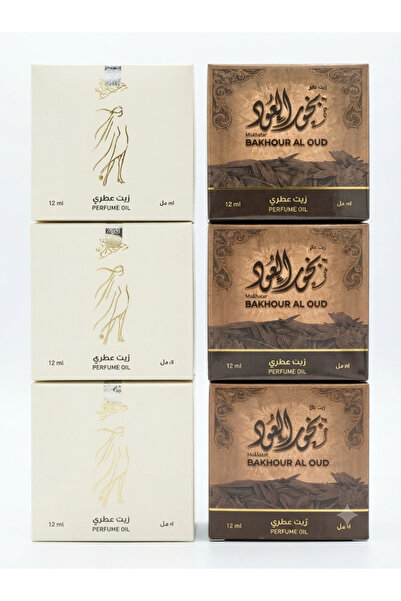 Sadr Al Khaleej زيت عطري "مخلط بخور العود" وزيت عطري "مسك فاخر الأناقة 6 قطع
