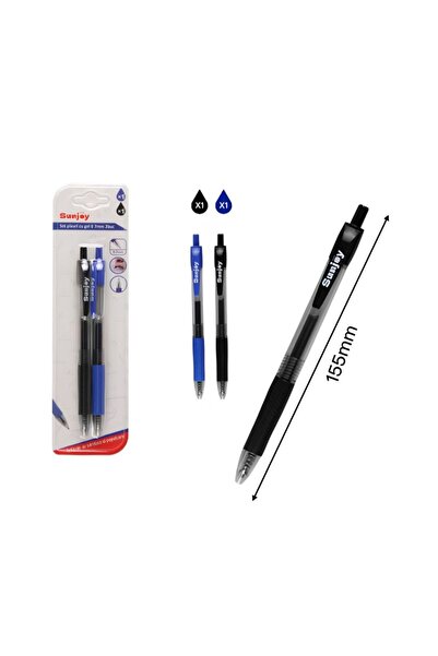 idei Set 2 Pixuri cu Gel Model 224, 1 Bucată Negru + 1 Bucată Albastru, Vârf ...
