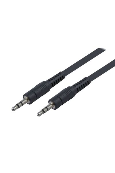 POWERTECH καλώδιο stereo 3.5mm CAB-J008, AUX, nickel plated, 5m, μαύρο
