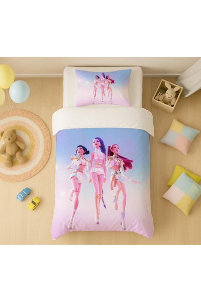 EVSEHOMES طقم غطاء لحاف فردي بتصميم KPOP