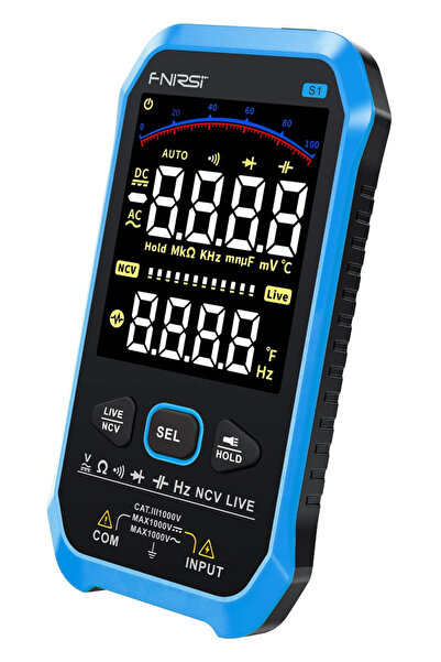 FNIRSI ψηφιακό πολύμετρο S1, 1000V AC/DC, NCV, RMS, επαναφορτιζόμενο