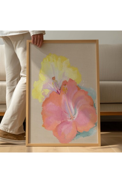 Pegziz Pictura lui Georgia O'Keeffe |   Decor de perete înrămat cu flori mode...