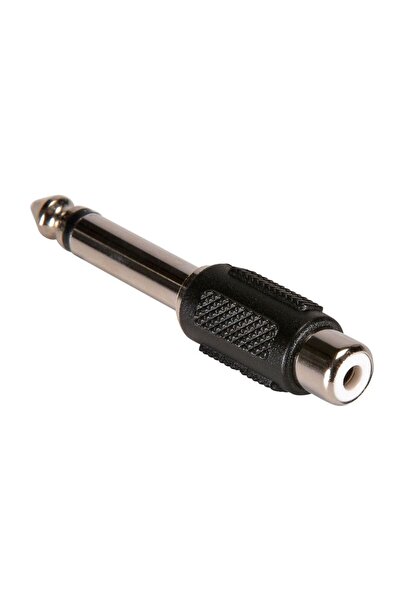 POWERTECH αντάπτορας mono 6.35mm σε RCA CAB-J025, μαύρος, 5τμχ