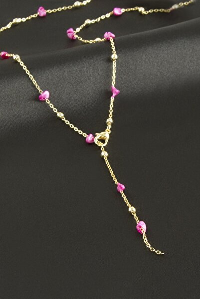 Marsilyan Broken Natural Stone Y Necklace Ilkel-Bjt940